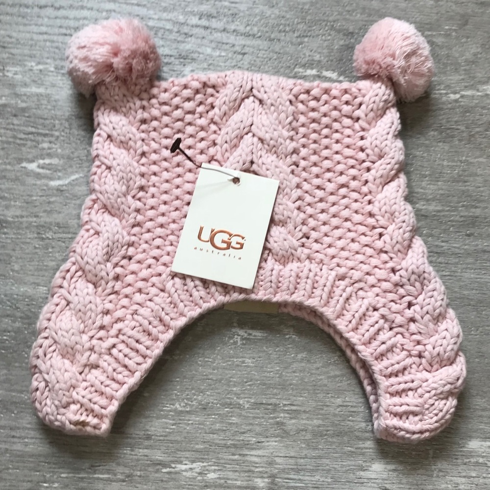 UGG Pink Pom Pom Winter Hat